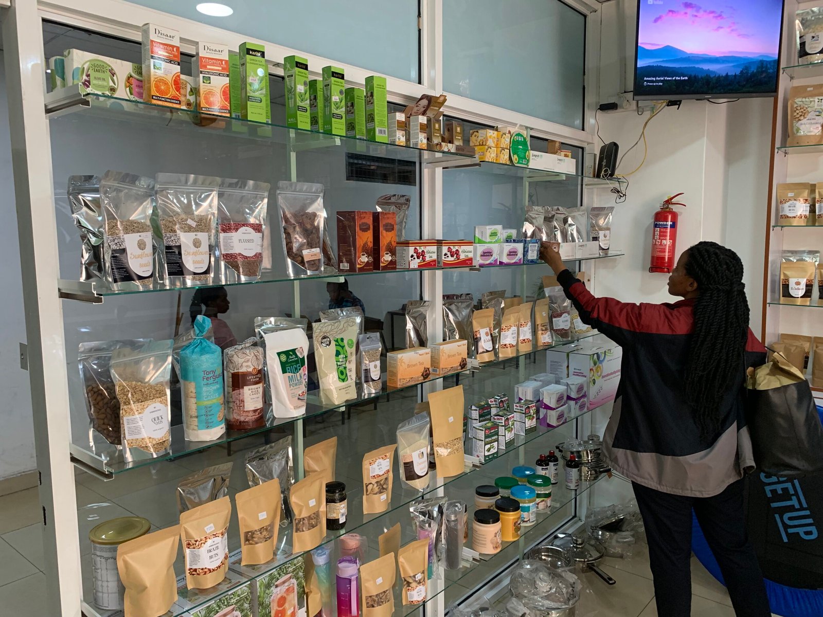 Picture of customer shopping in Goshen natural LTD. 